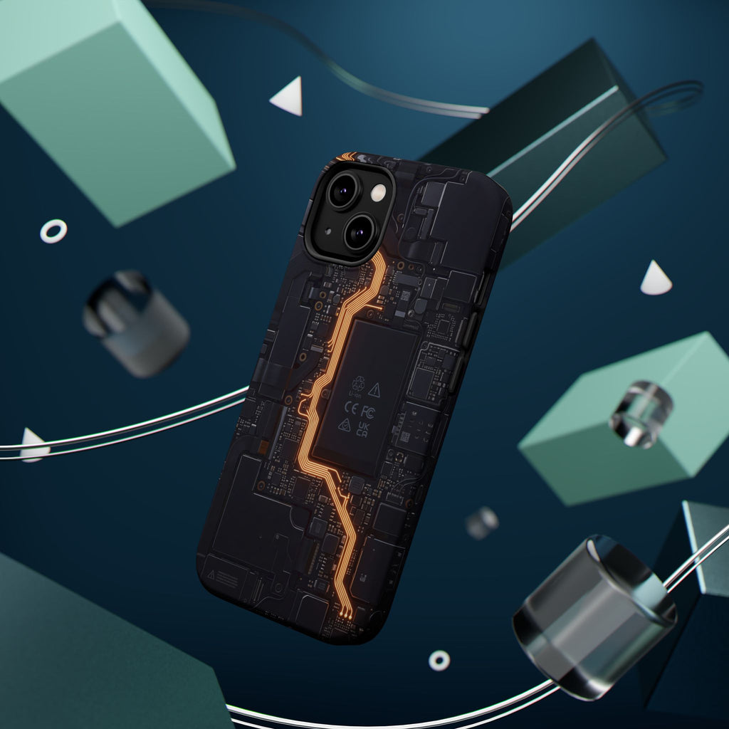 Electrician Circuit Bolt Phone Case — Impact-Resistant Wireless Charging Cover