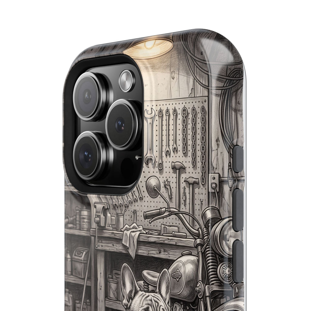 Personalized French Bulldog Vintage Street Phone Case — Wireless Charging Cover