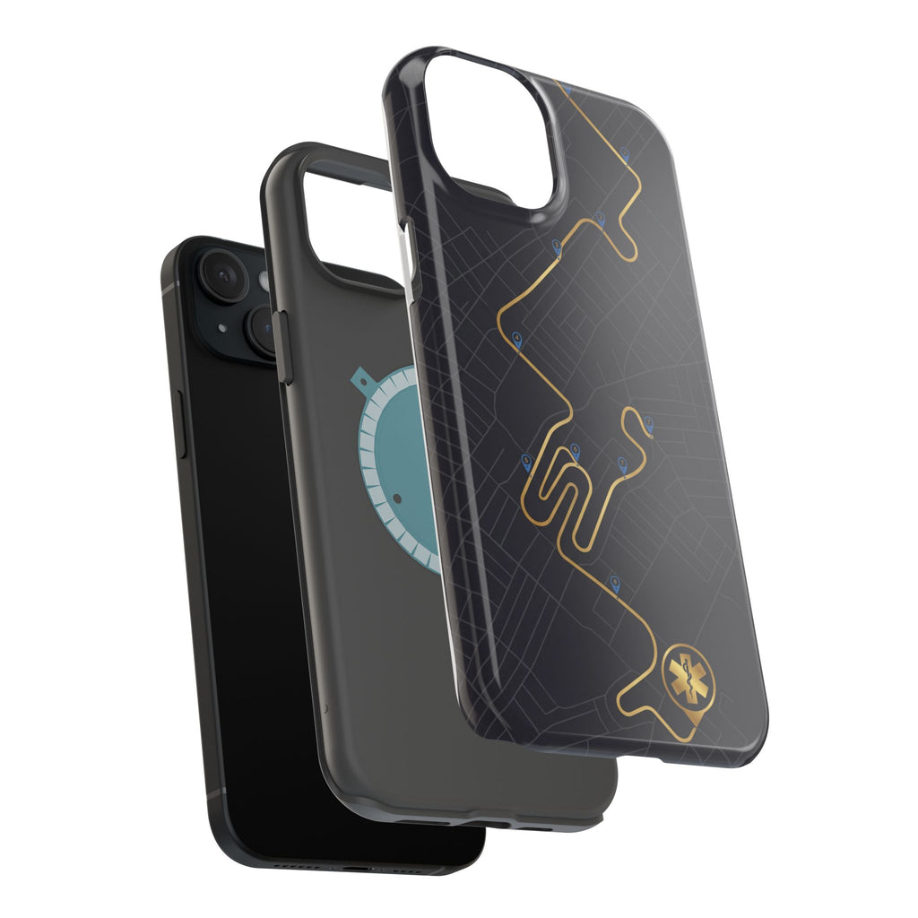Paramedic/EMT Route Line Phone Case — Magnetic Wireless Charging Cover