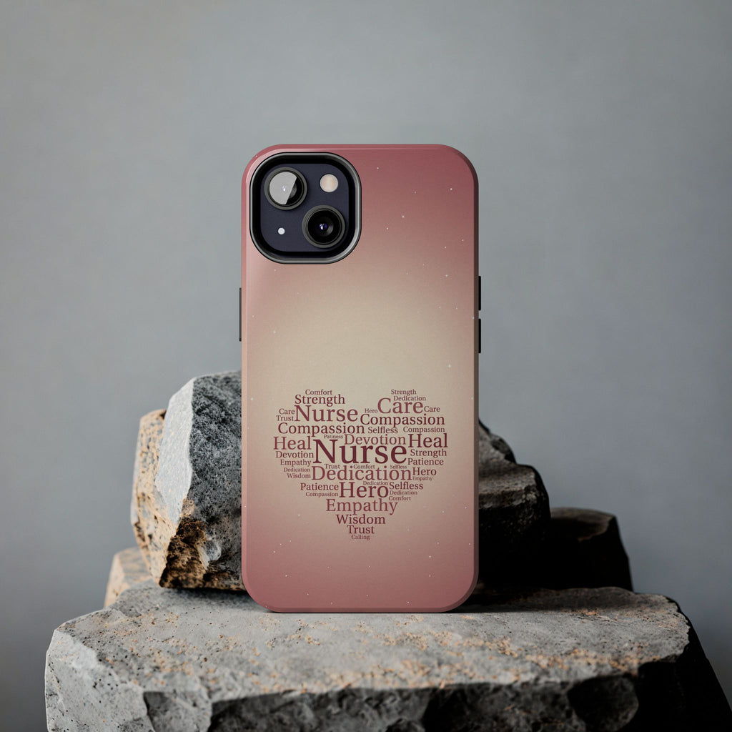 Nurse Heart Word Cloud Phone Case | iPhone & Samsung Galaxy series