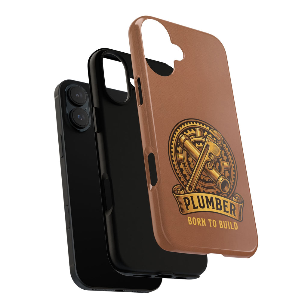 Plumber Born to Build Leather Phone Case - Samsung & iPhone Series