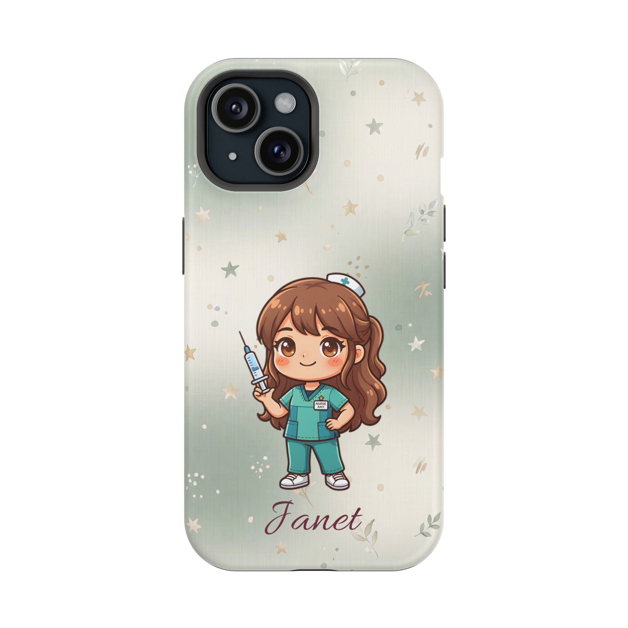 Personalized Nurse with Syringe Phone Case — Wireless Charging Cover