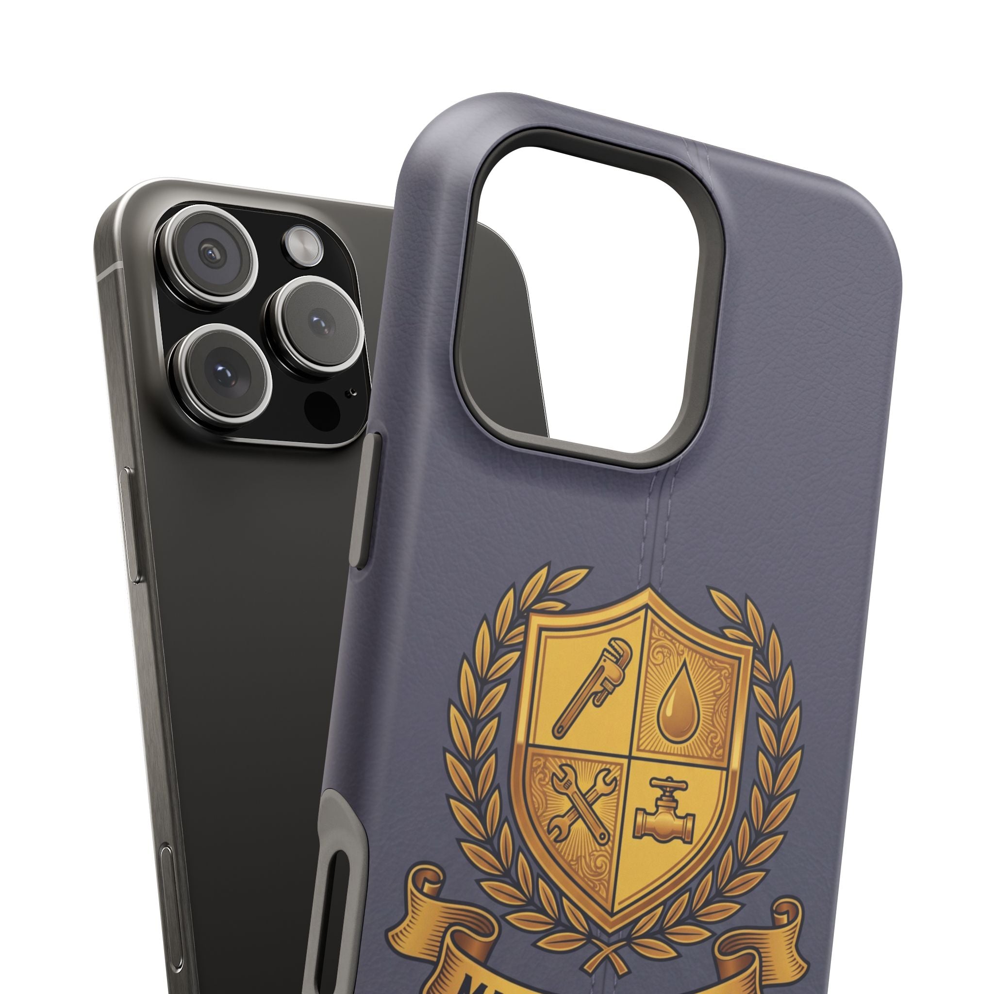 Master Plumber Crest Phone Case — Heraldic Shield Wireless Charging Cover