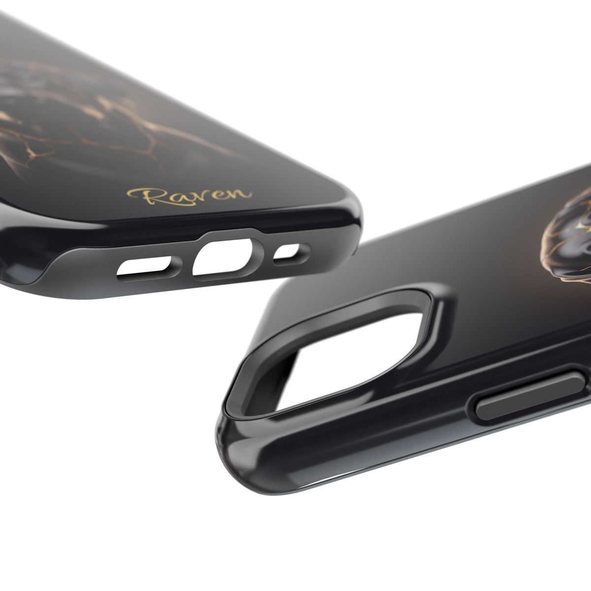 Personalized Obsidian Kintsugi Labrador Phone Case — Tough Magnetic Case with Wireless Charging