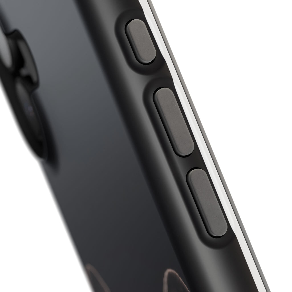 Black French Bulldog Phone Case — Impact-Resistant Wireless Charging Cover