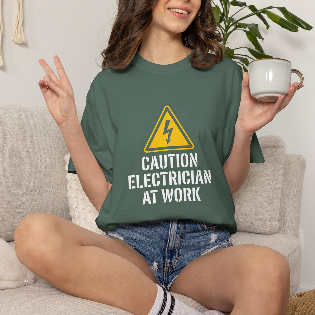 Caution Electrician At Work T-Shirt