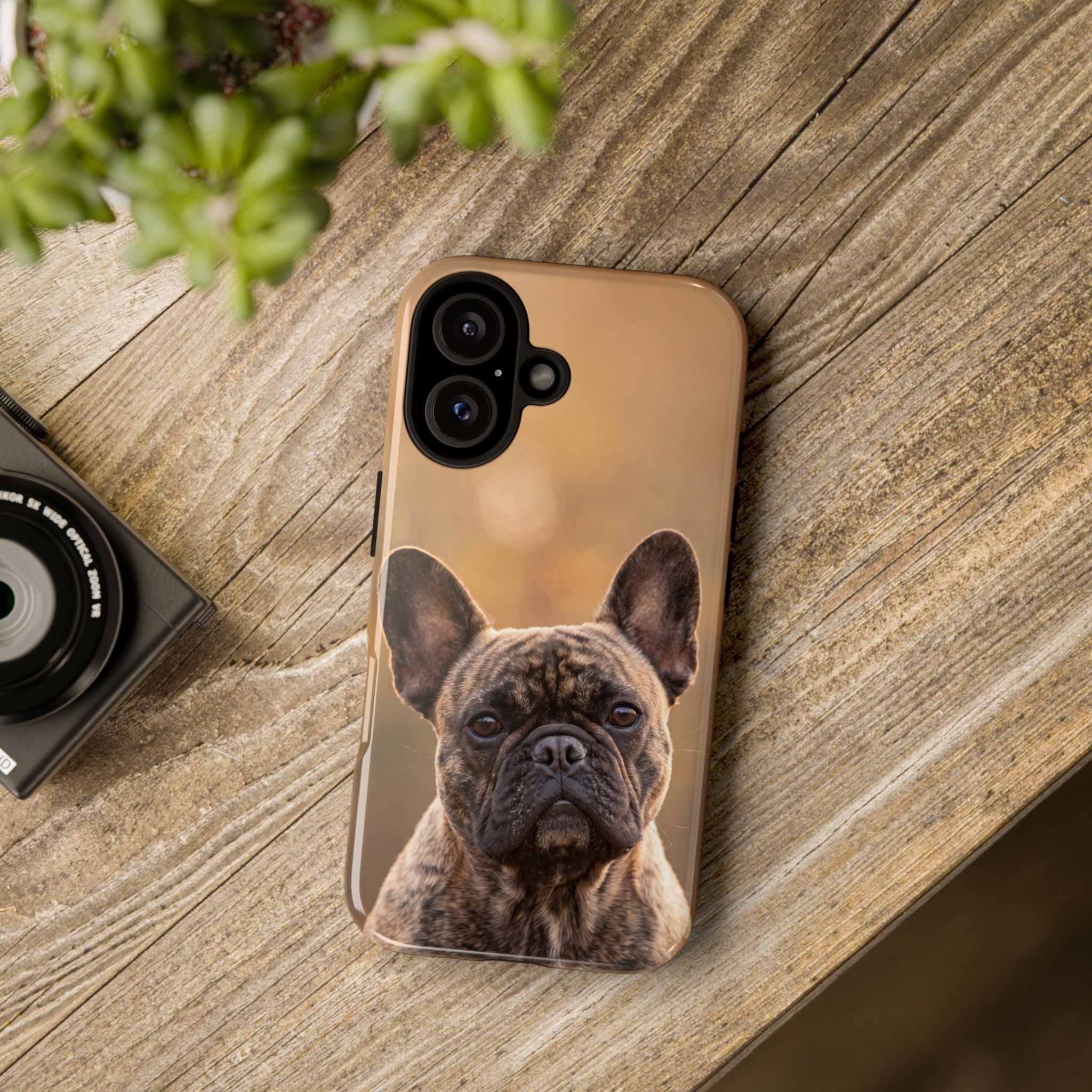 French Bulldog Portrait Phone Case | Realistic Brindle Frenchie Photo Case | iPhone & Samsung