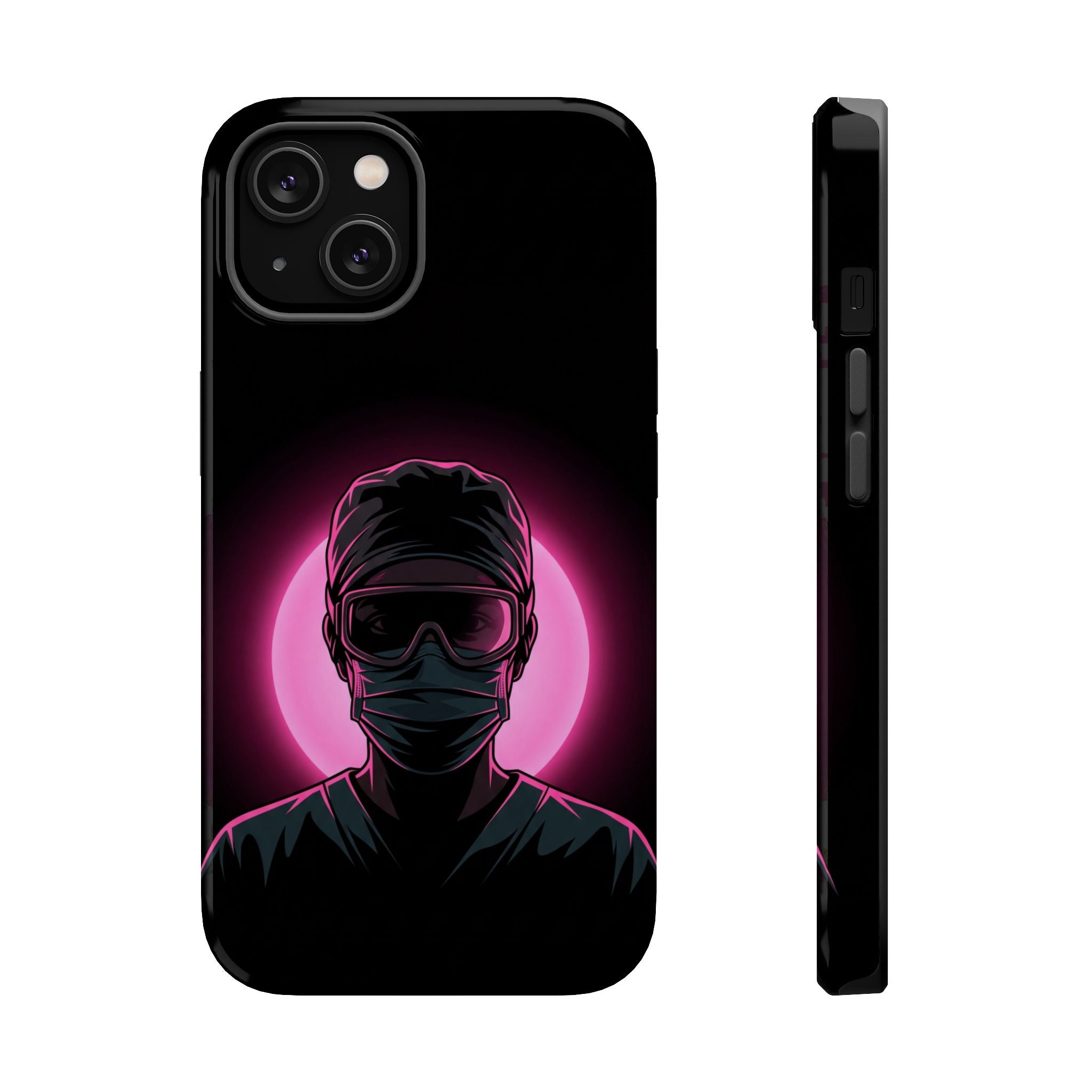 Nurse Portrait Phone Case — Navy Wireless Charging Cover