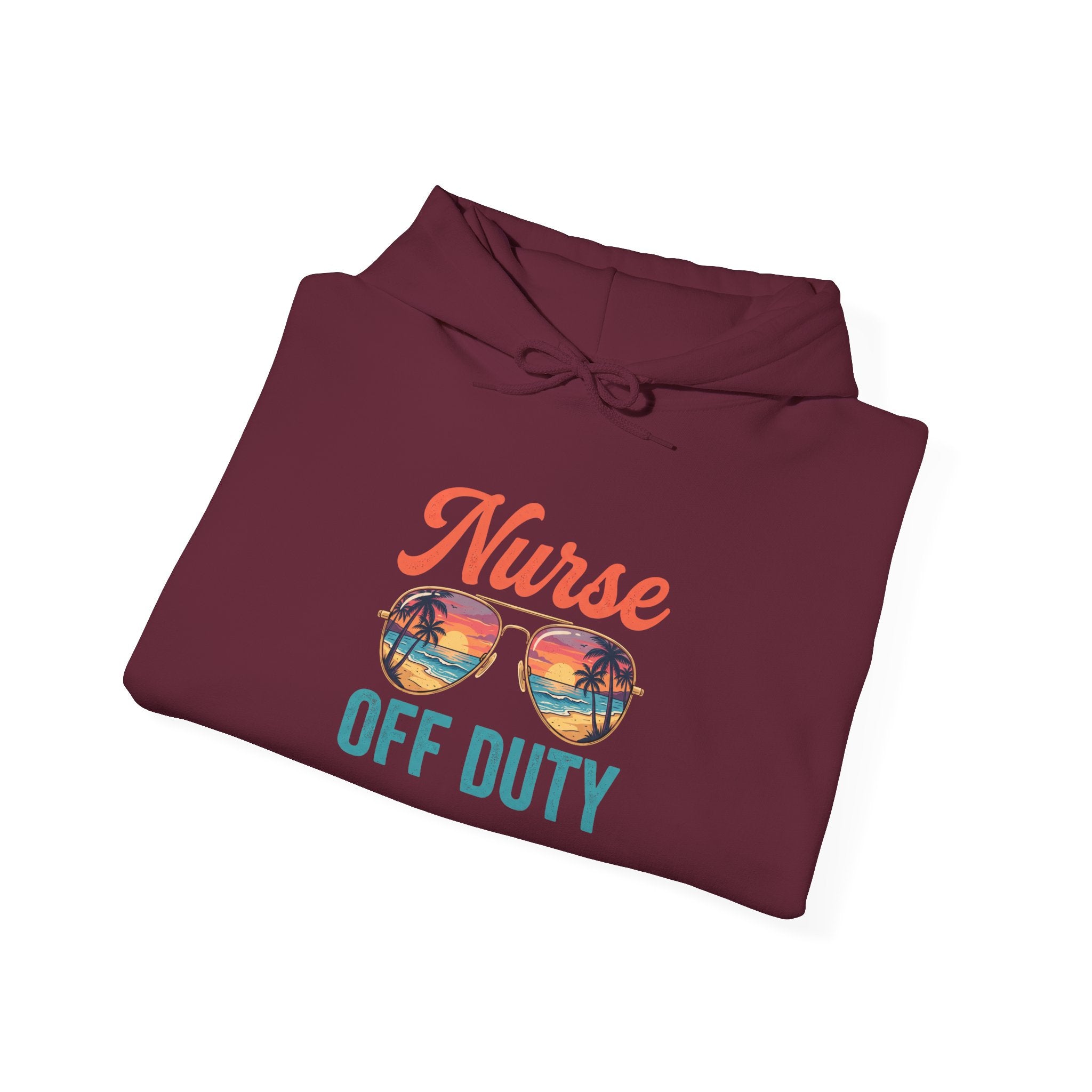 Nurse Off Duty Hoodie — Beach Vacation Nurse Graphic Pullover