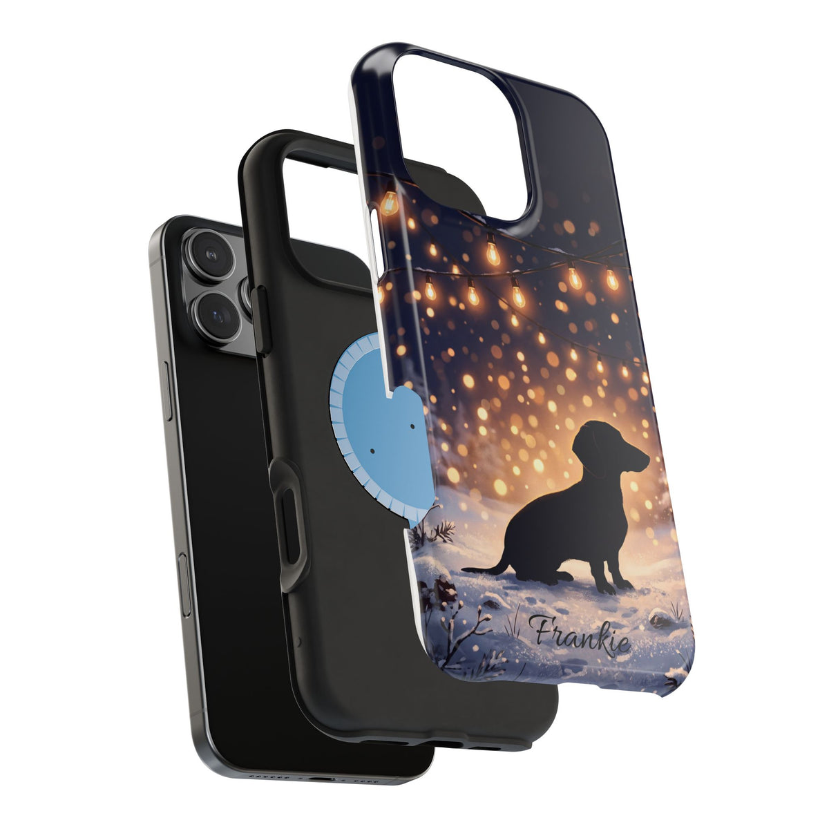 Personalized Dachshund Golden Sparks Phone Case — Wireless Charging Cover