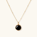 Midnight Agate Circle Necklace