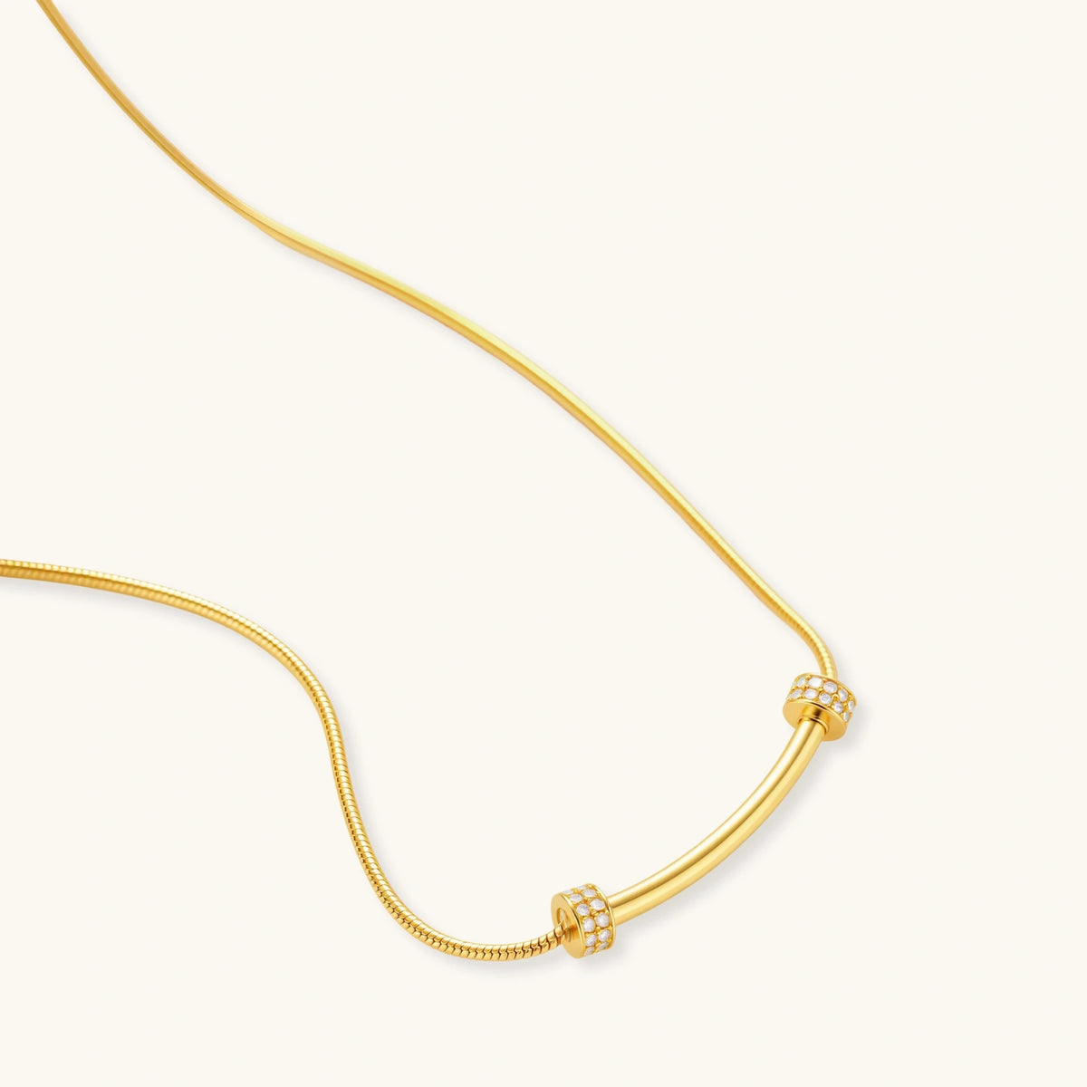 Curved Spark Bar Necklace