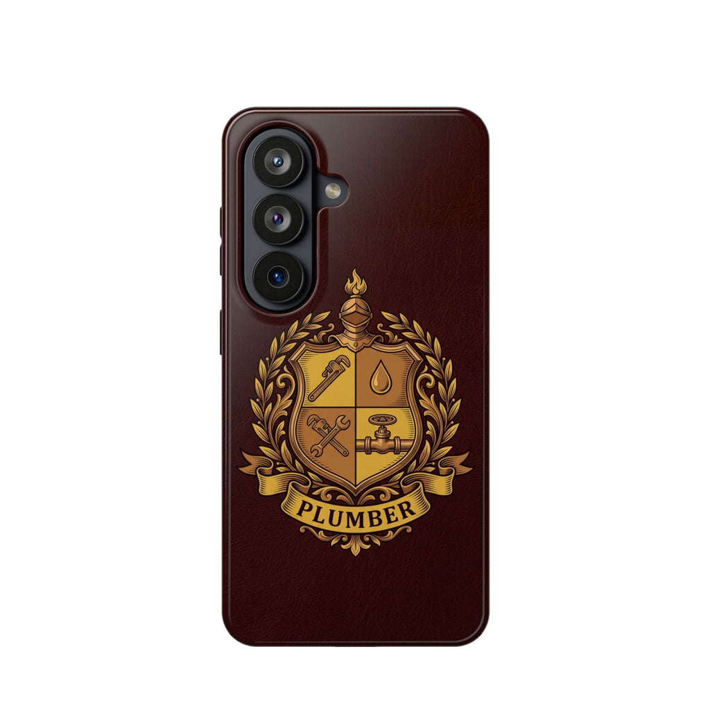 Plumber Crest Phone Case — Heraldic Shield Wireless Charging Cover