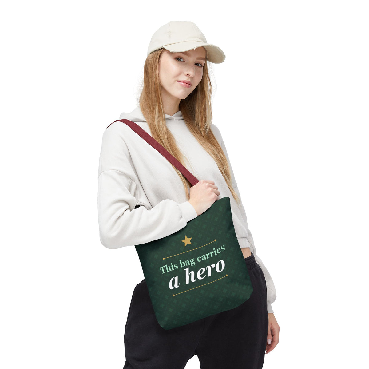 This Bag Carries a Hero Tote | Nurse Gift Tote Bag | Essential Worker Appreciation Gift | Premium Polyester Carry-All