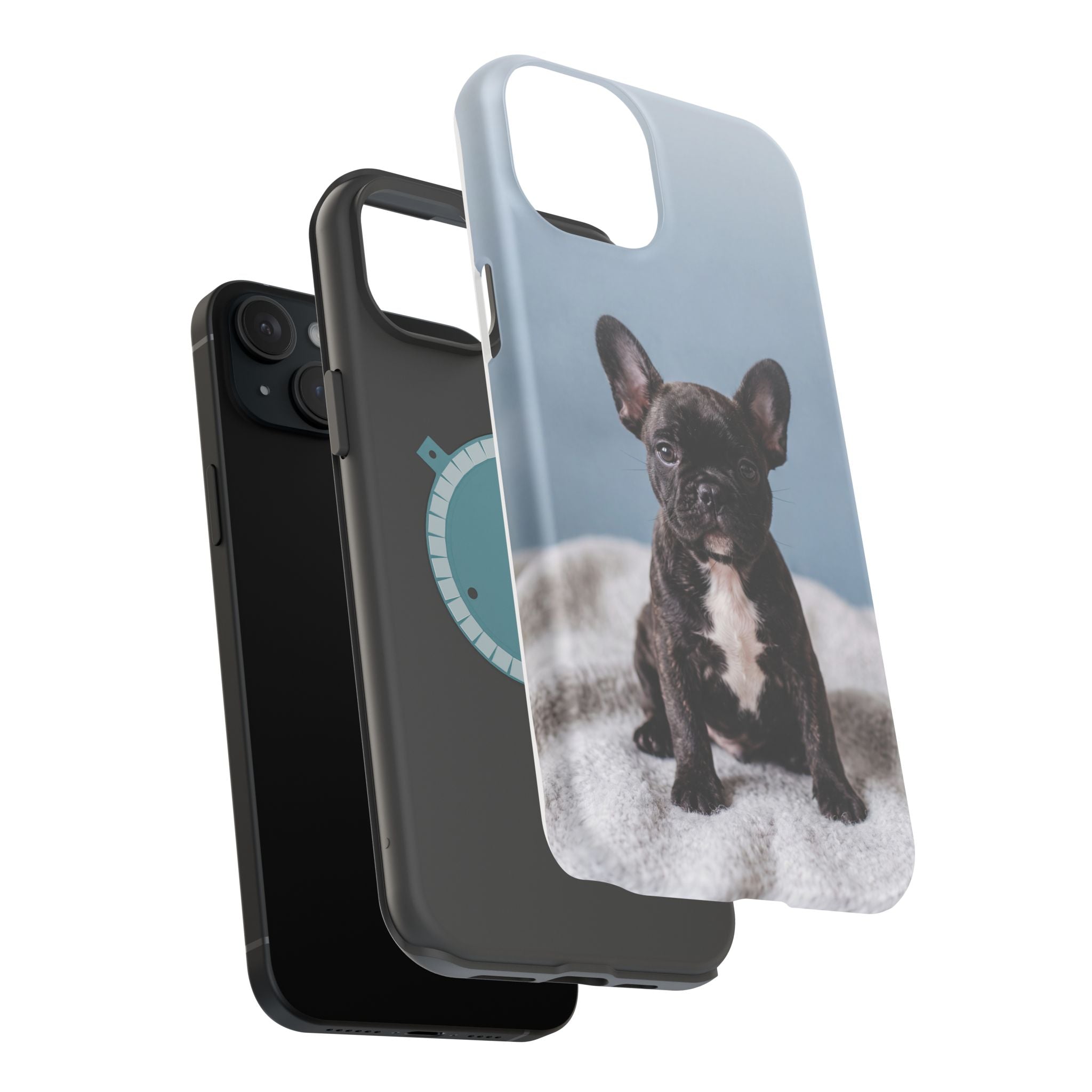French Bulldog Puppy Phone Case — Impact-Resistant Wireless Charging Cover