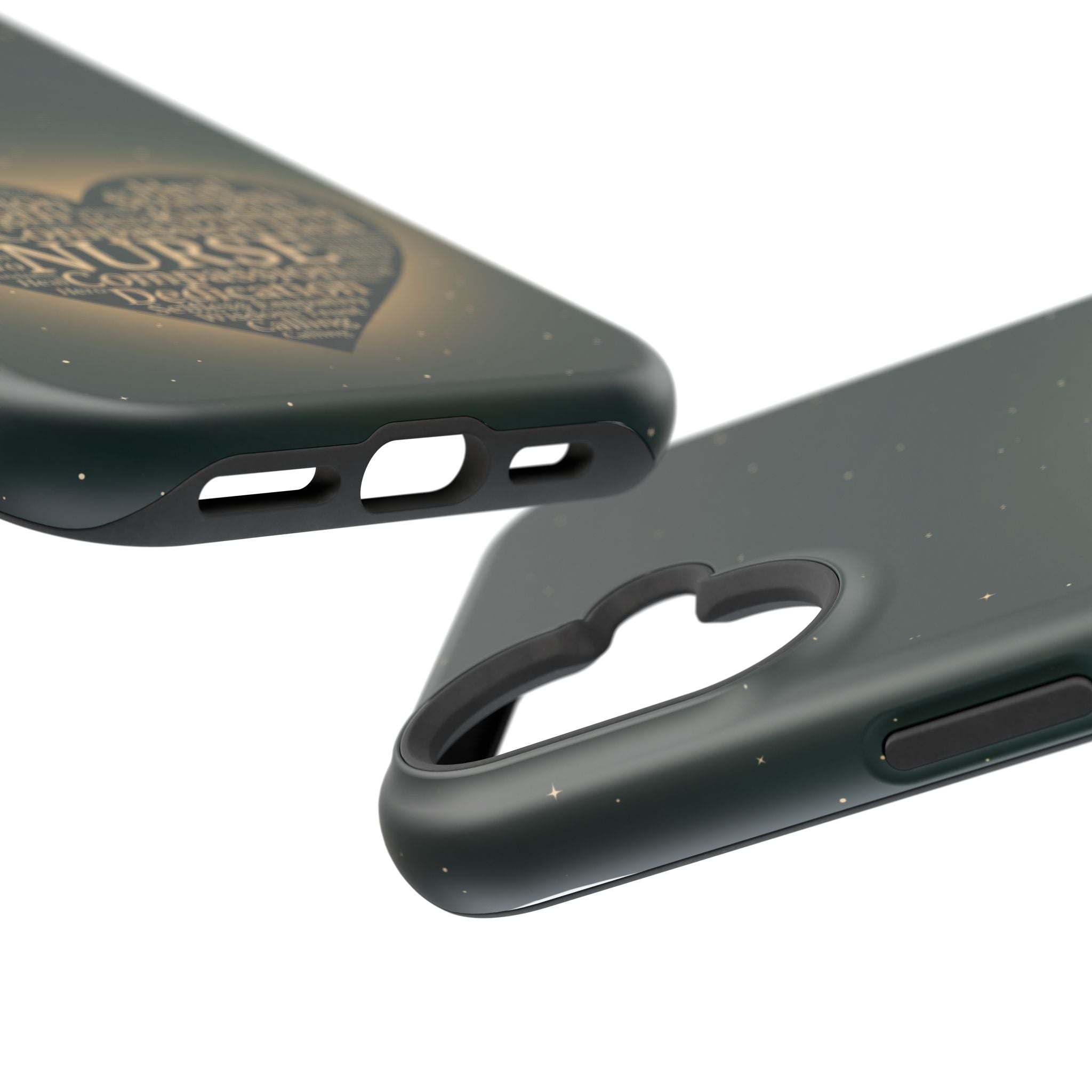 Nurse Heart Word and Art Phone Case — Impact-Resistant Wireless Charging Cover