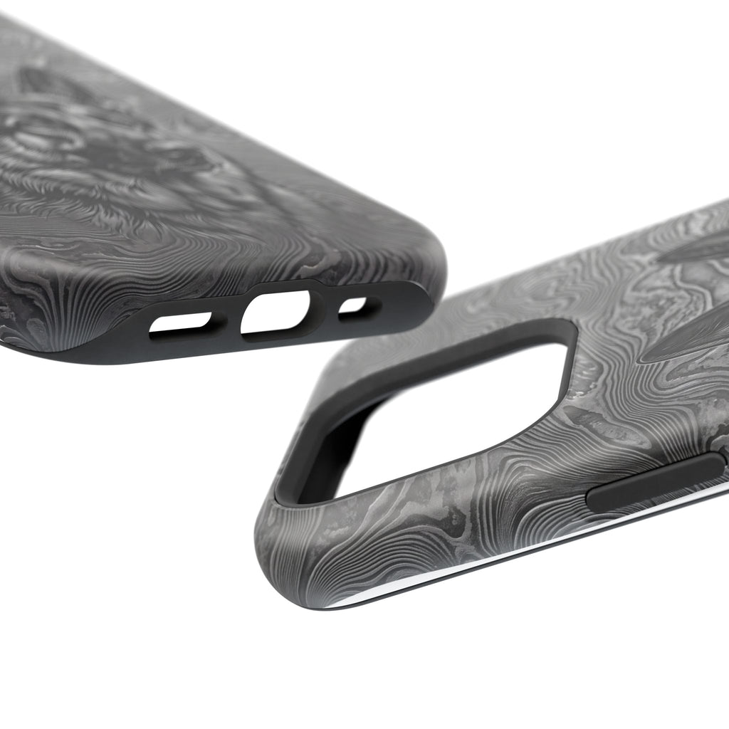 German Shepherd Phone Case | Damascus Art — Tough Magnetic Case with Wireless Charging