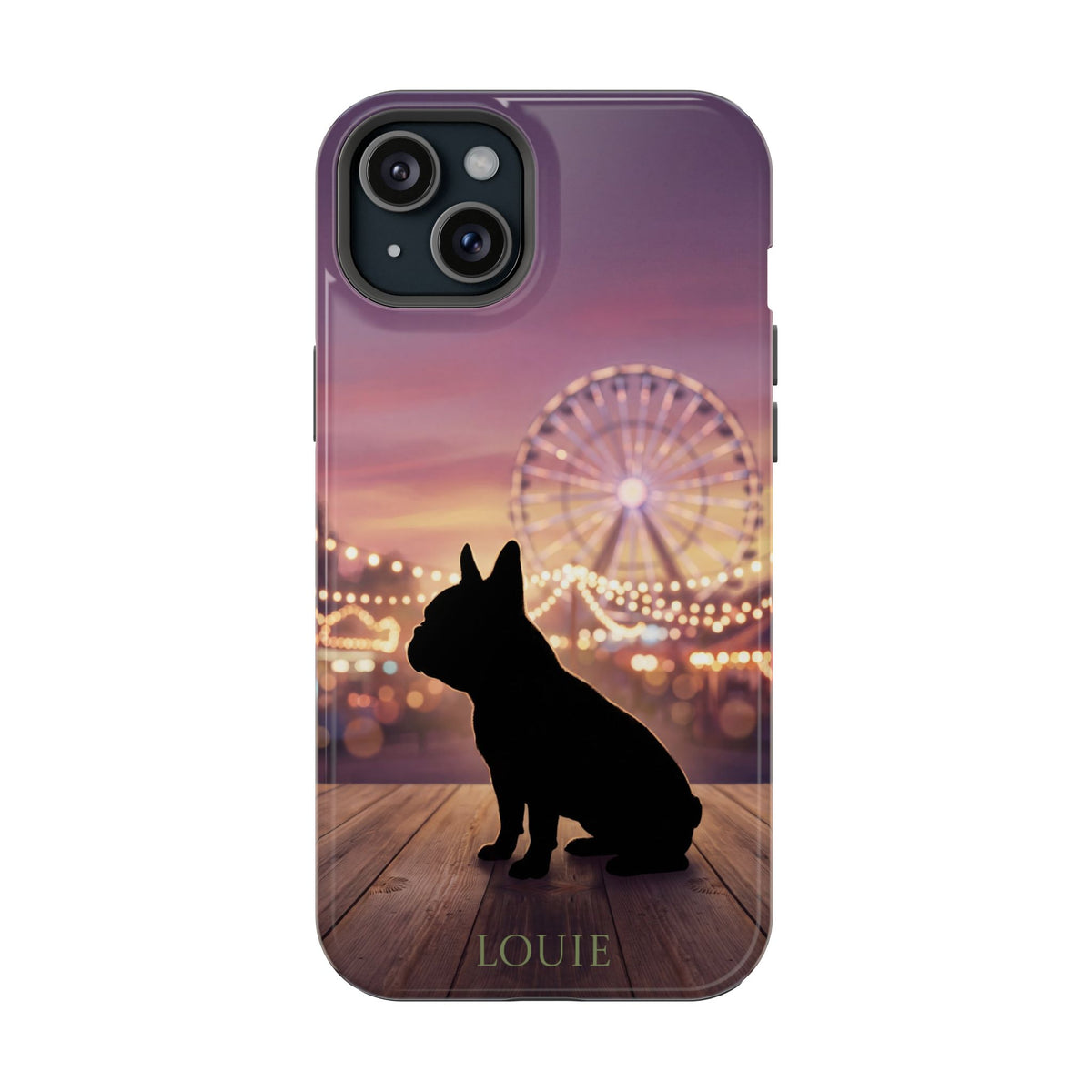 Personalized French Bulldog Carnival Nights Phone Case — Wireless Charging Cover