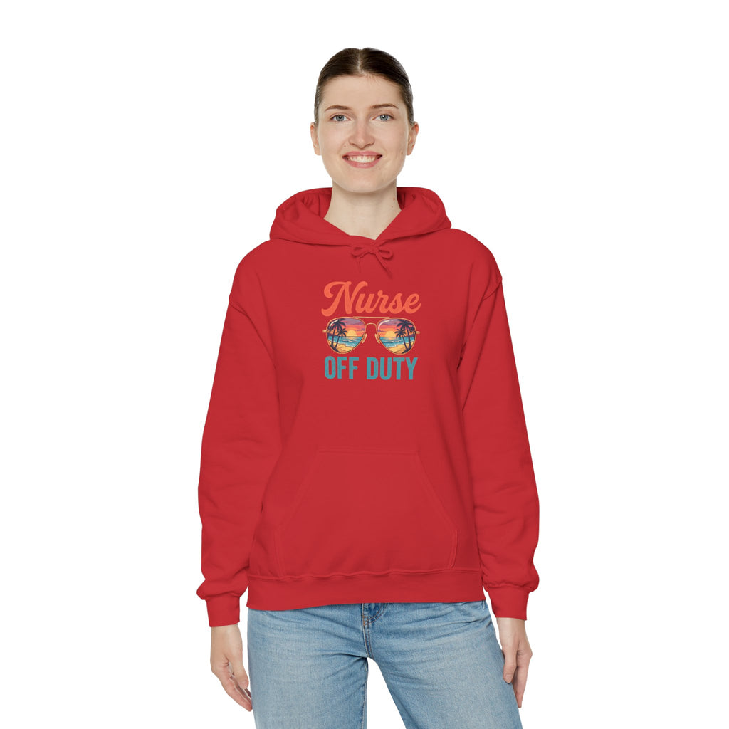 Nurse Off Duty Hoodie — Beach Vacation Nurse Graphic Pullover