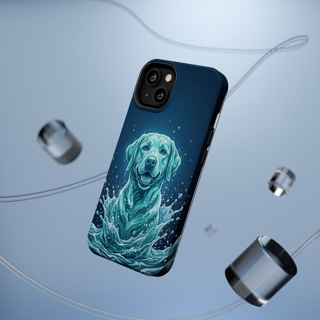 Water Splash Labrador Phone Case — Tough Magnetic Case with Wireless Charging