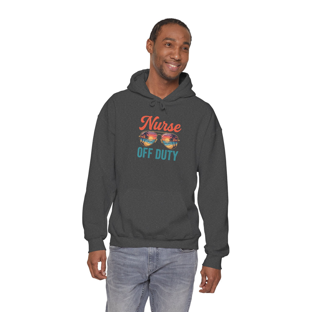 Nurse Off Duty Hoodie — Beach Vacation Nurse Graphic Pullover