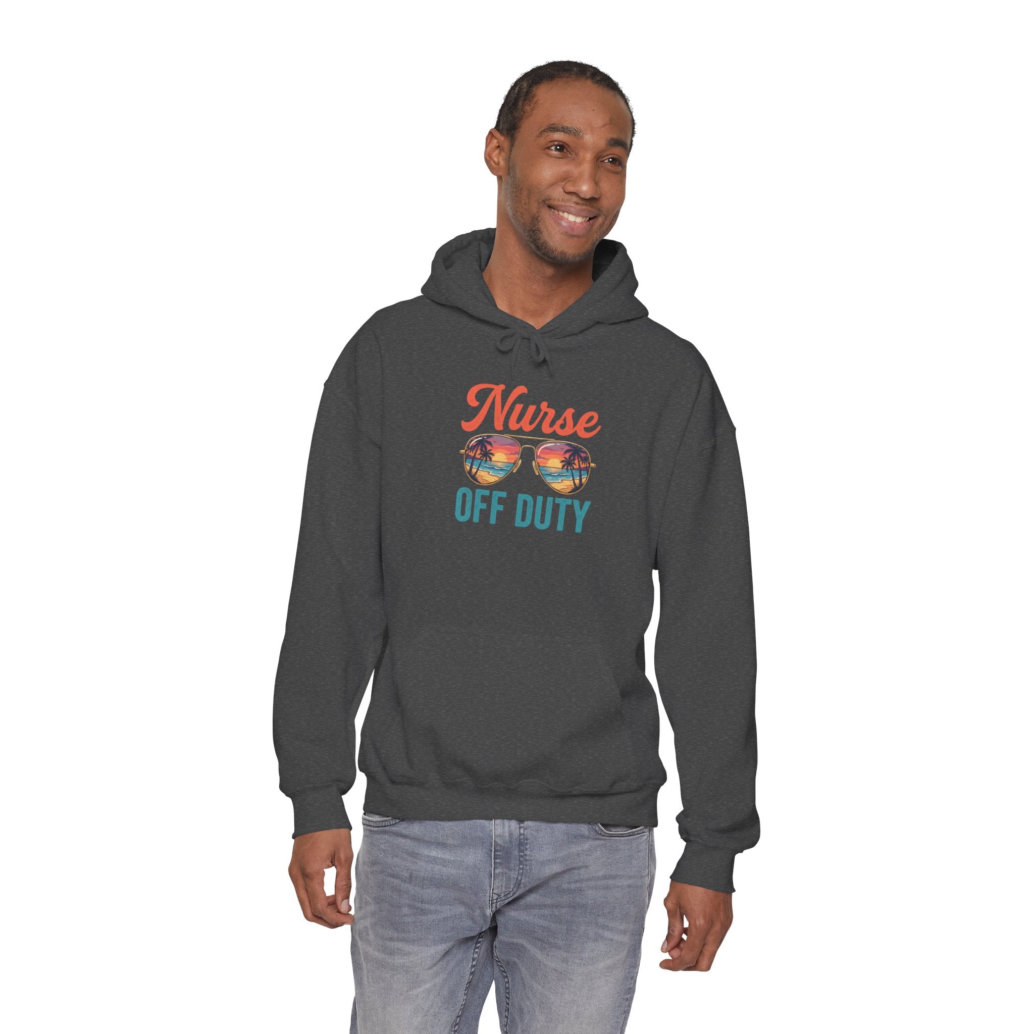 Nurse Off Duty Hoodie — Beach Vacation Nurse Graphic Pullover