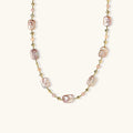 Iridescent Pearl Chain Necklace