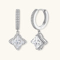 Diamond Dangle Huggie Earrings