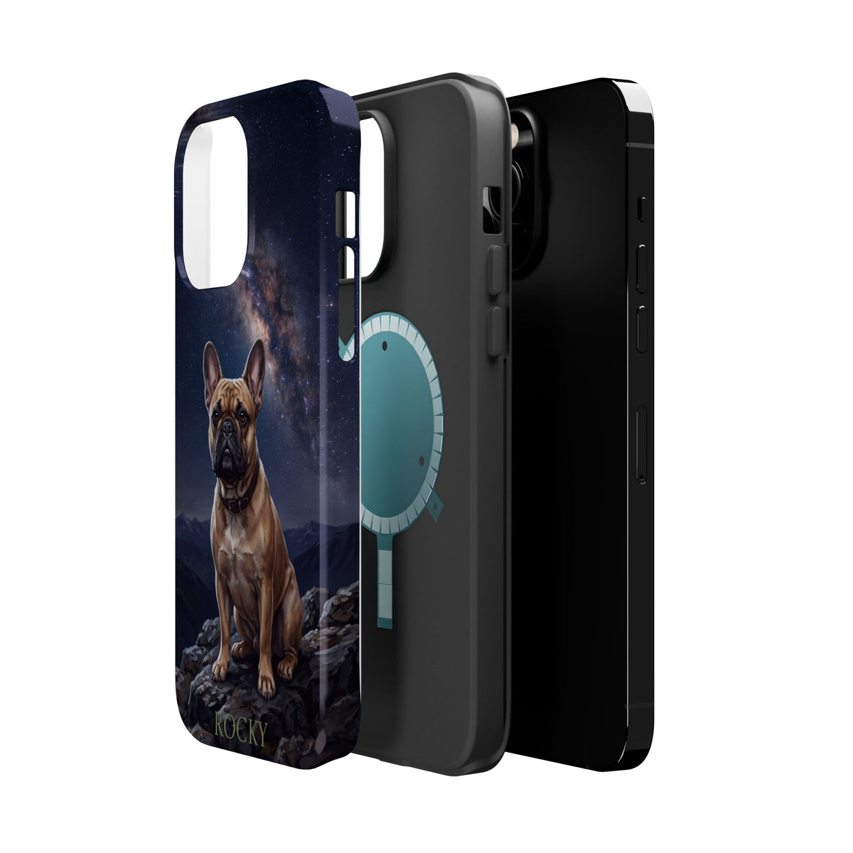 Personalized French Bulldog Starry Night Sky Phone Case — Wireless Charging Cover