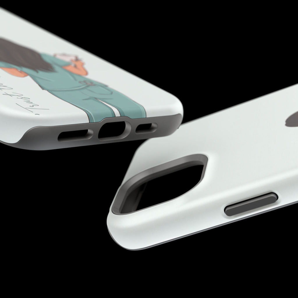 Nurse Illustration Phone Case — Impact-Resistant Wireless Charging Cover