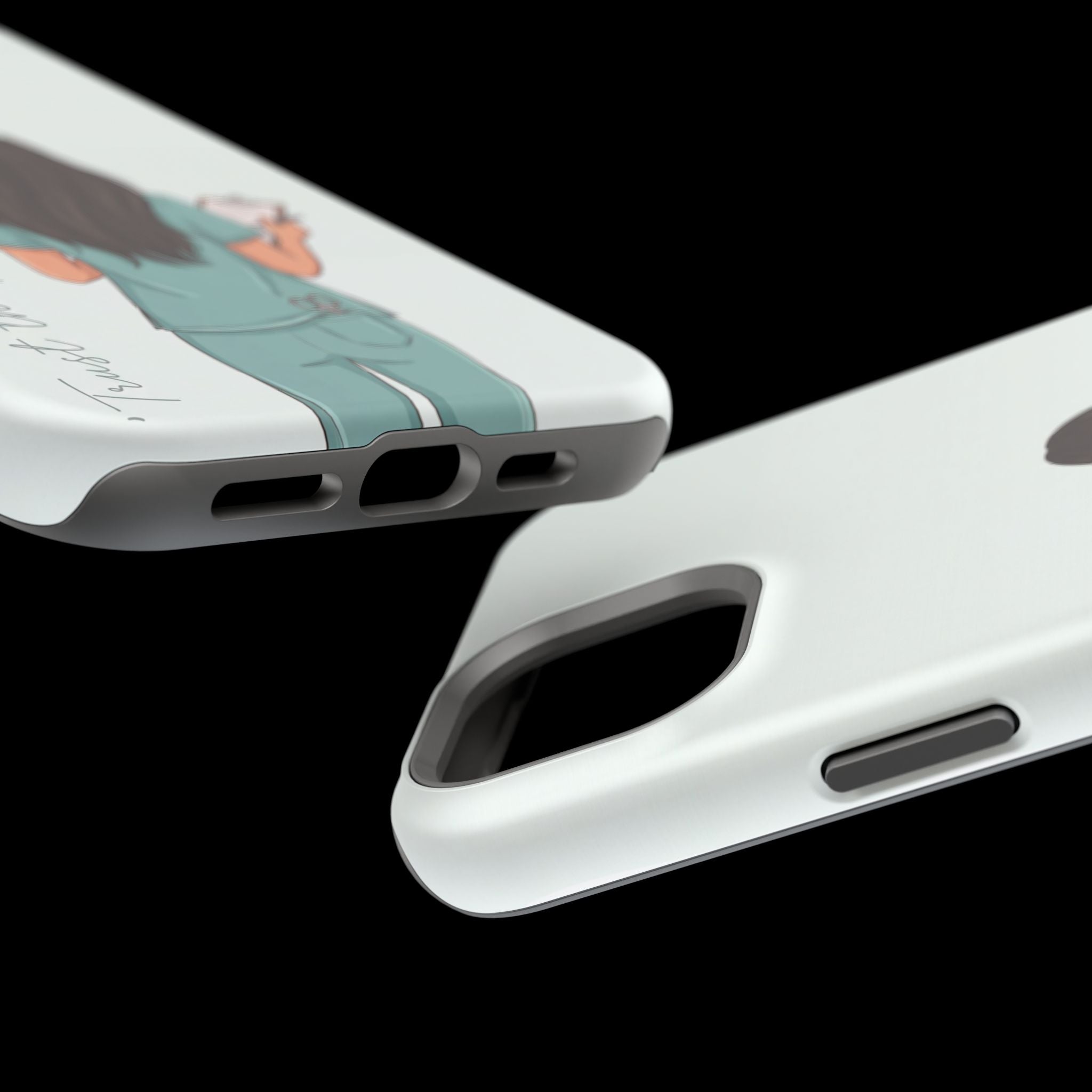 Nurse Illustration Phone Case — Impact-Resistant Wireless Charging Cover