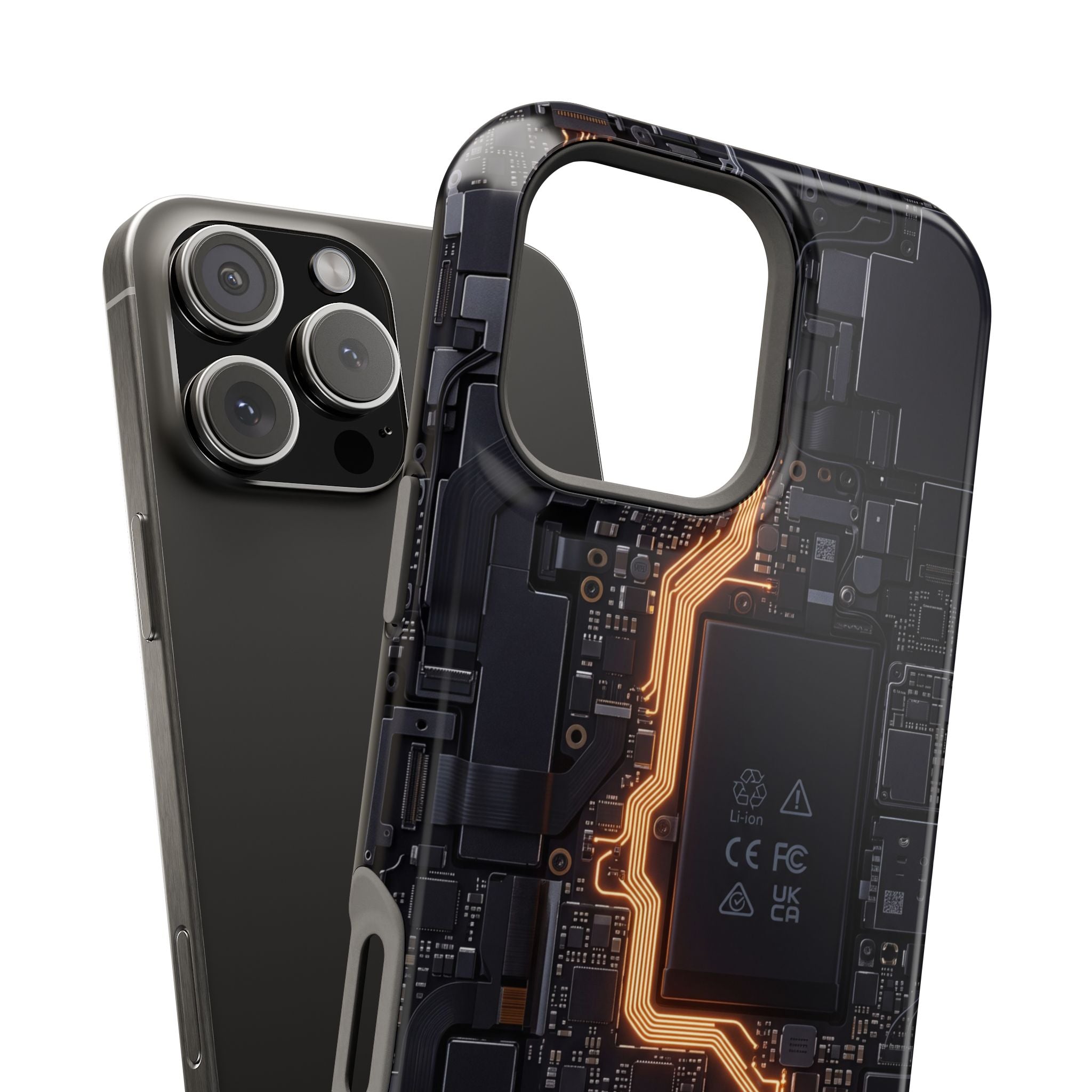 Electrician Circuit Bolt Phone Case — Impact-Resistant Wireless Charging Cover