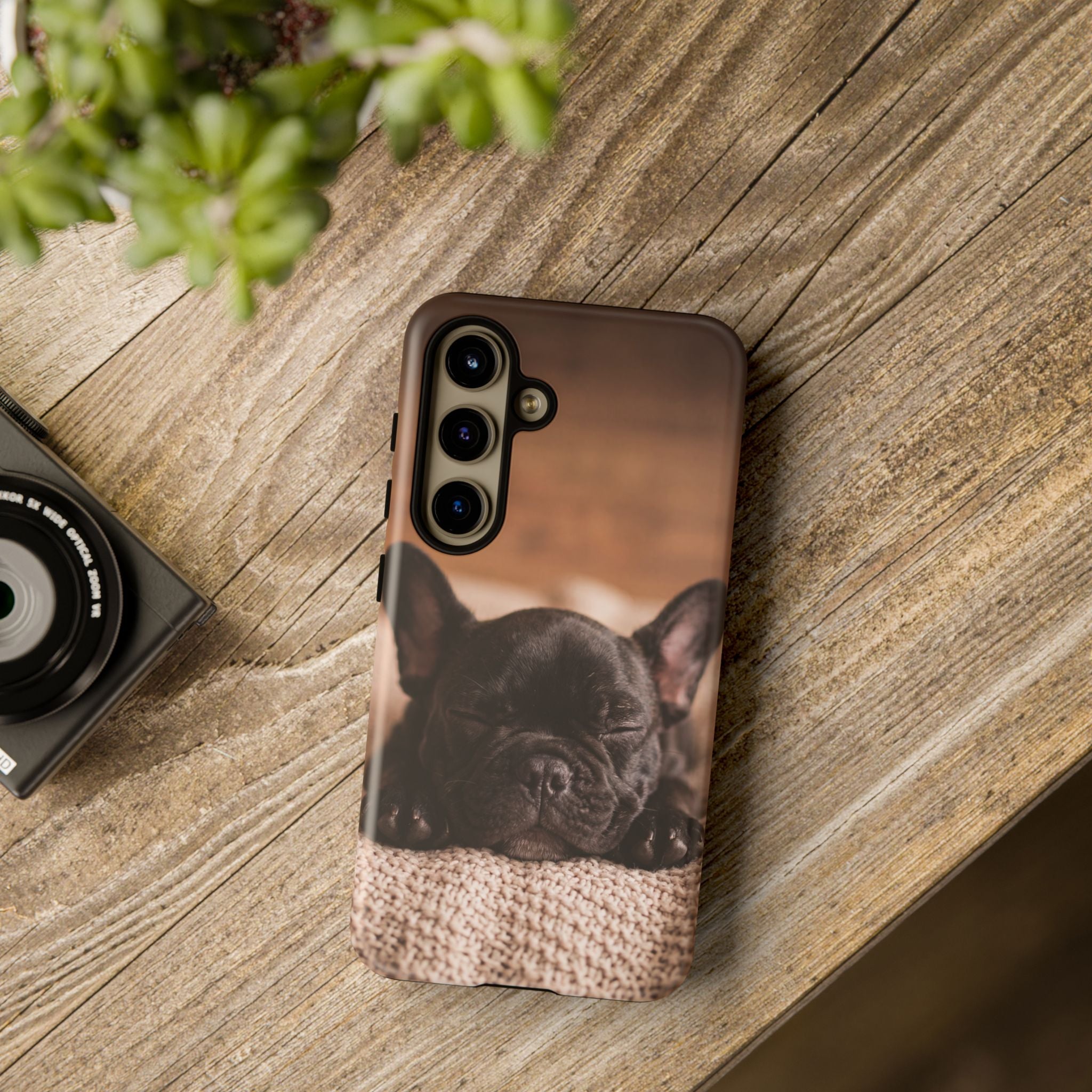 Sleeping French Bulldog Phone Case | Cozy Frenchie Resting on Blanket | iPhone & Samsung