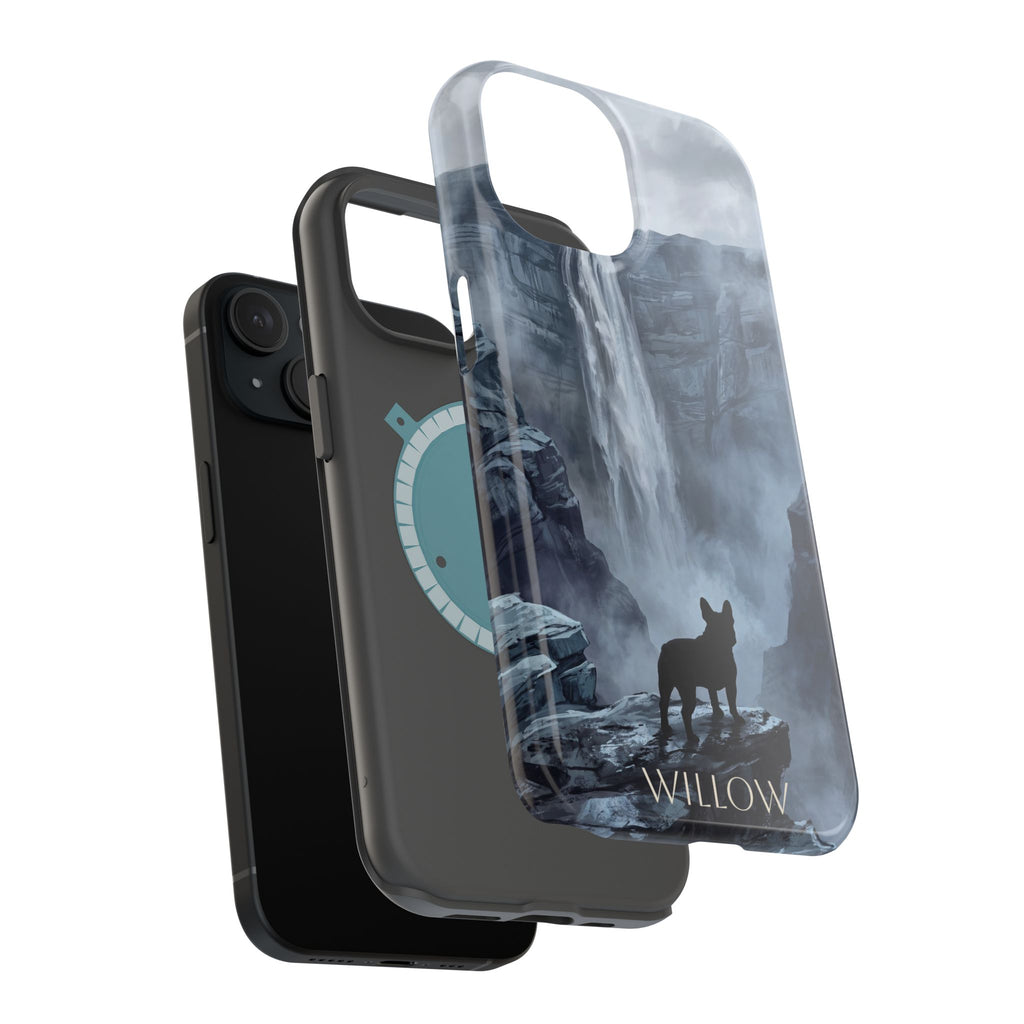 Personalized French Bulldog Misty Waterfall Phone Case — Wireless Charging Cover