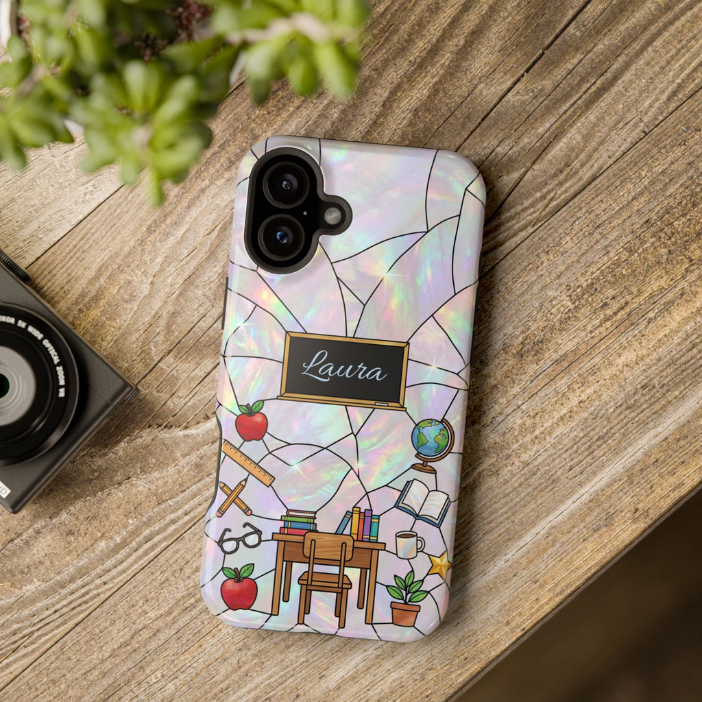Personalized Teacher Phone Case — Impact-Resistant Wireless Charging Cover