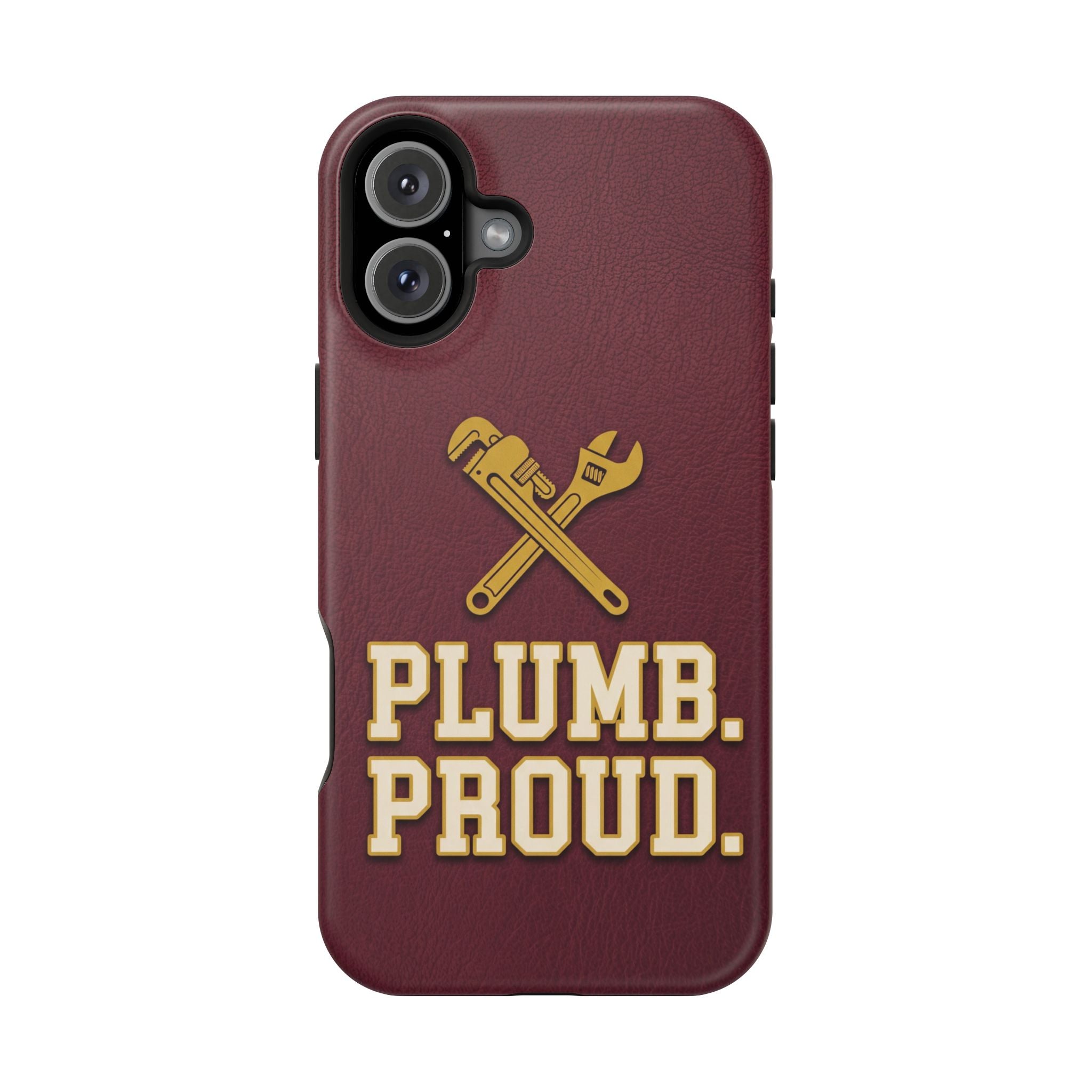 Plumb. Proud. Phone Case — Crossed Wrenches Wireless Charging Cover