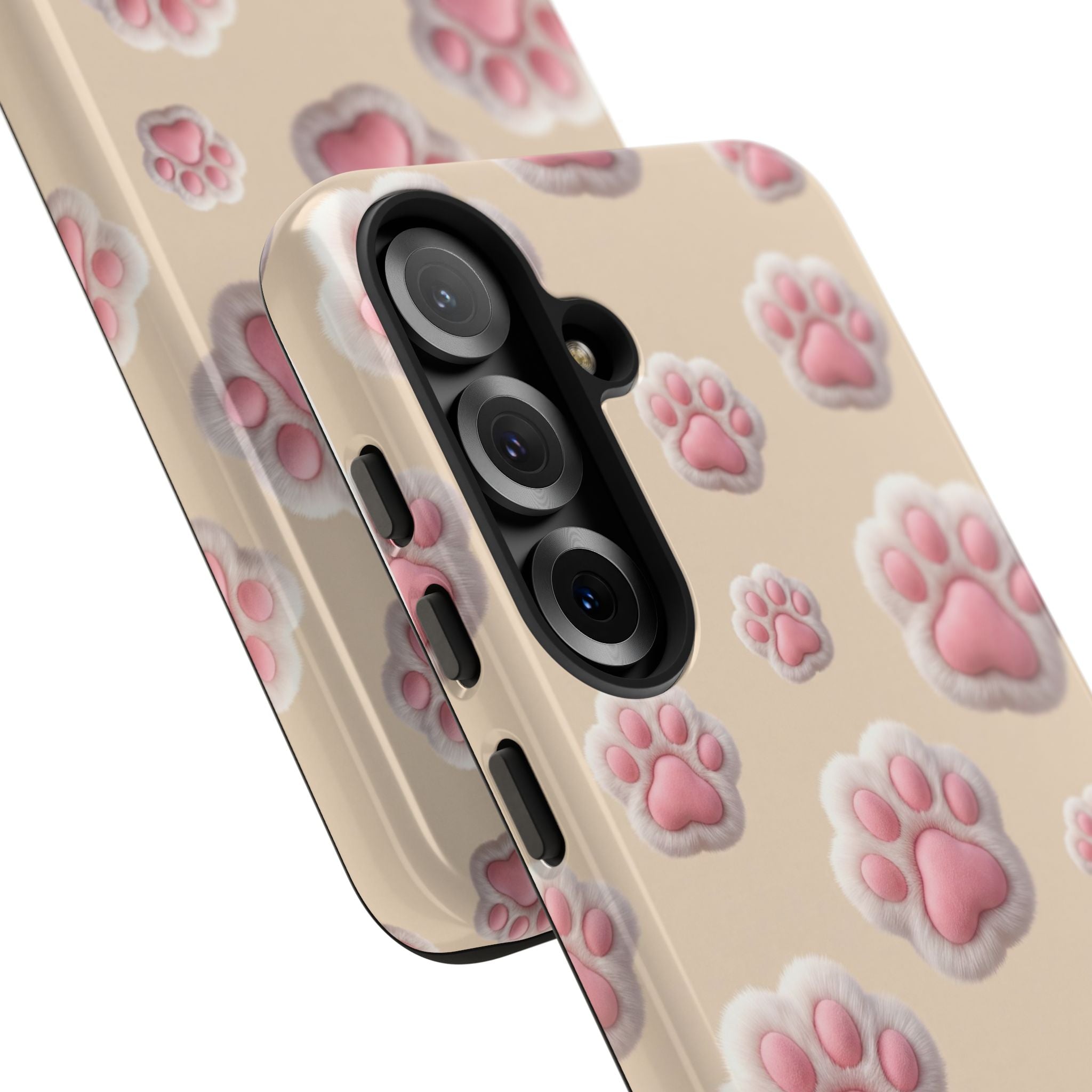 Golden Retriever Paw Print Phone Case | Cute Pink Paw Pattern for Dog Lovers | iPhone & Samsung