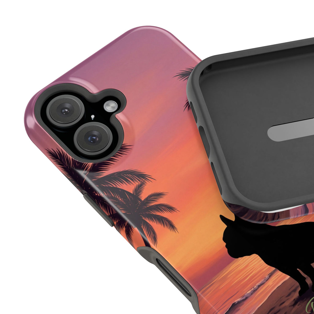 Personalized French Bulldog Tropical Beach Phone Case — Wireless Charging Cover
