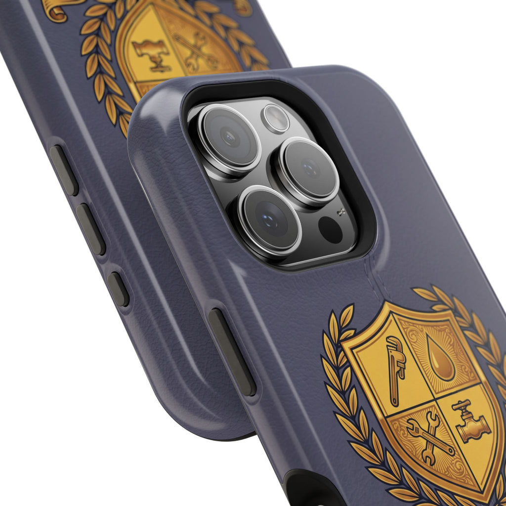 Master Plumber Crest Phone Case — Heraldic Shield Wireless Charging Cover