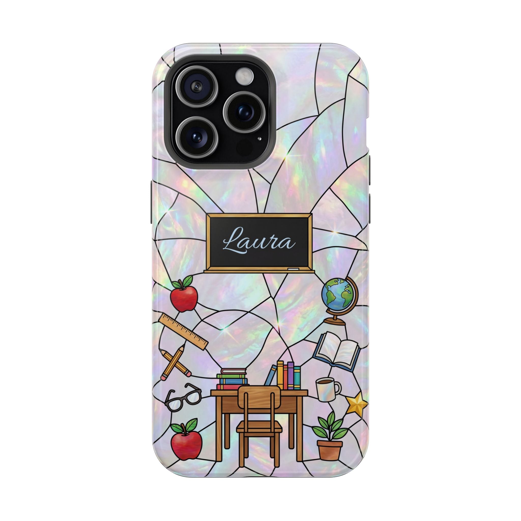Personalized Teacher Phone Case — Impact-Resistant Wireless Charging Cover