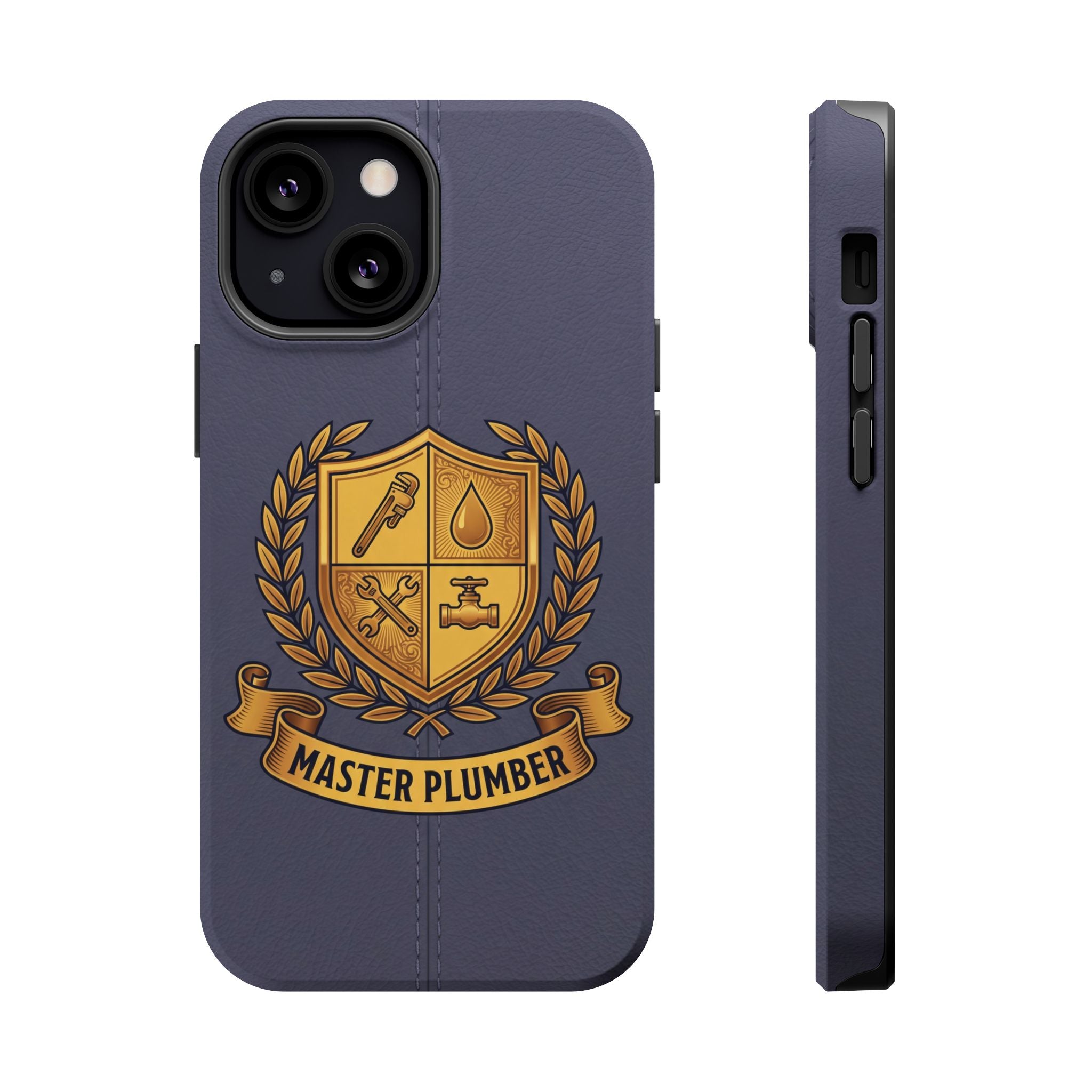 Master Plumber Crest Phone Case — Heraldic Shield Wireless Charging Cover