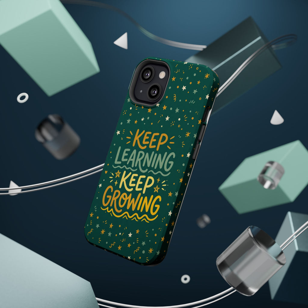 Keep Learning Keep Growing Teacher Phone Case — Wireless Charging Cover