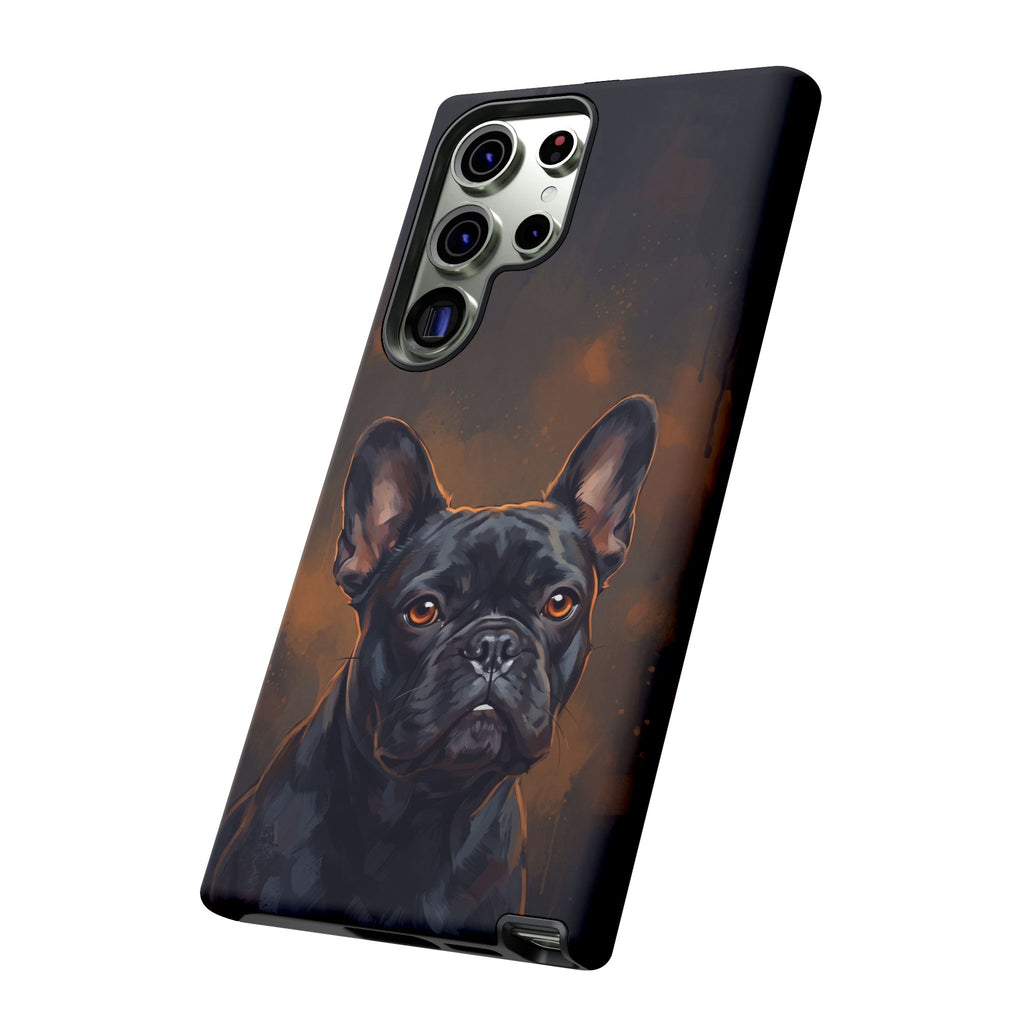 Moody French Bulldog Portrait Phone Case | Dramatic Studio Photography Style | iPhone & Samsung
