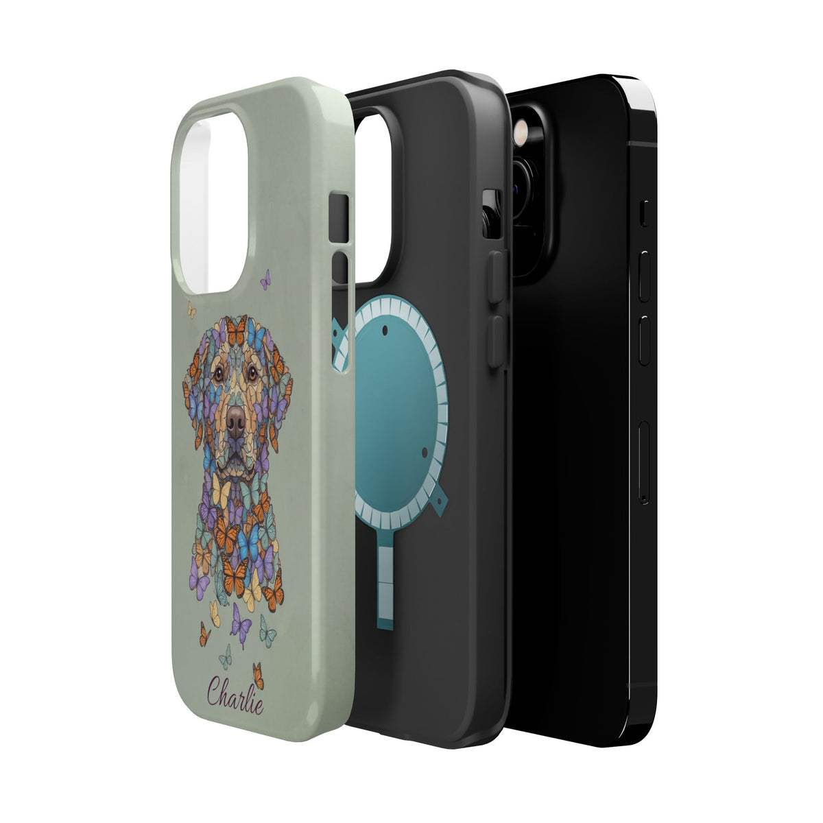 Personalized Butterfly Labrador Phone Case — Tough Magnetic Case with Wireless Charging