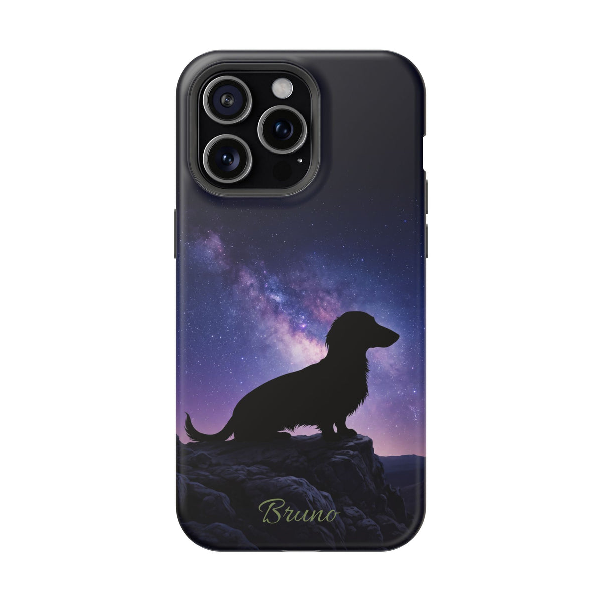 Personalized Dachshund Starry Night Phone Case — Wireless Charging Cover