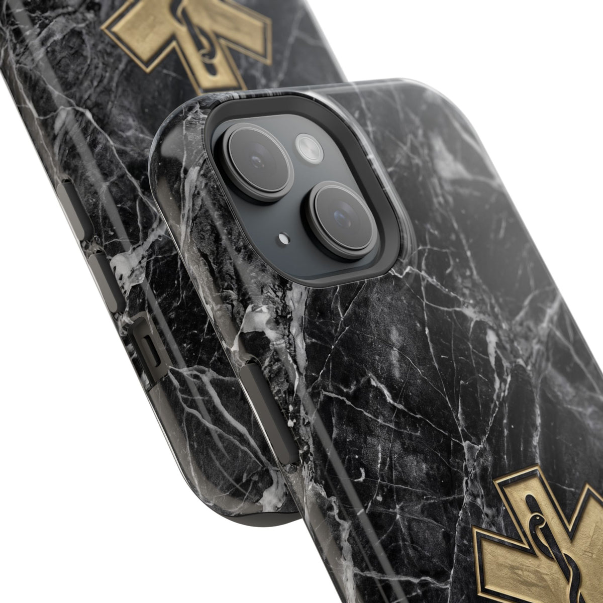Paramedic/EMT Marble Phone Case — Magnetic Wireless Charging Cover