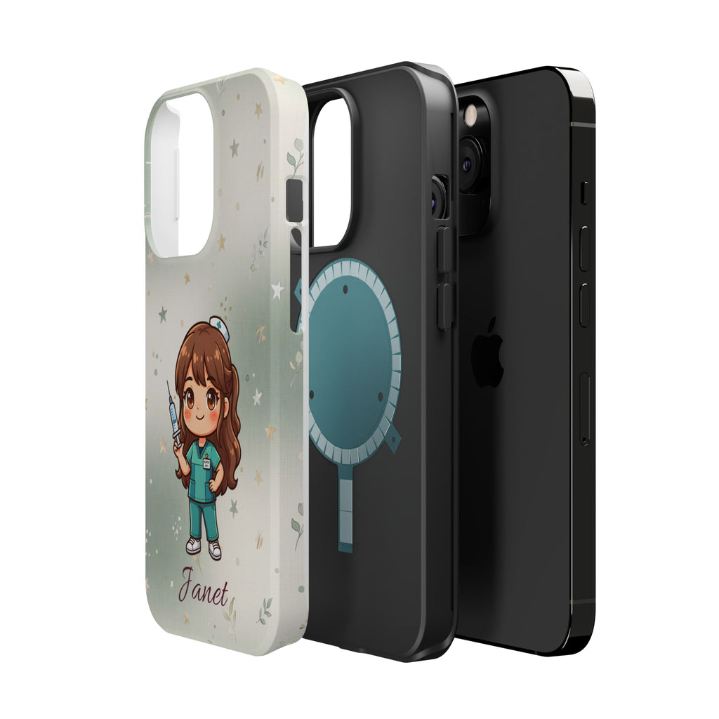 Personalized Nurse with Syringe Phone Case — Wireless Charging Cover
