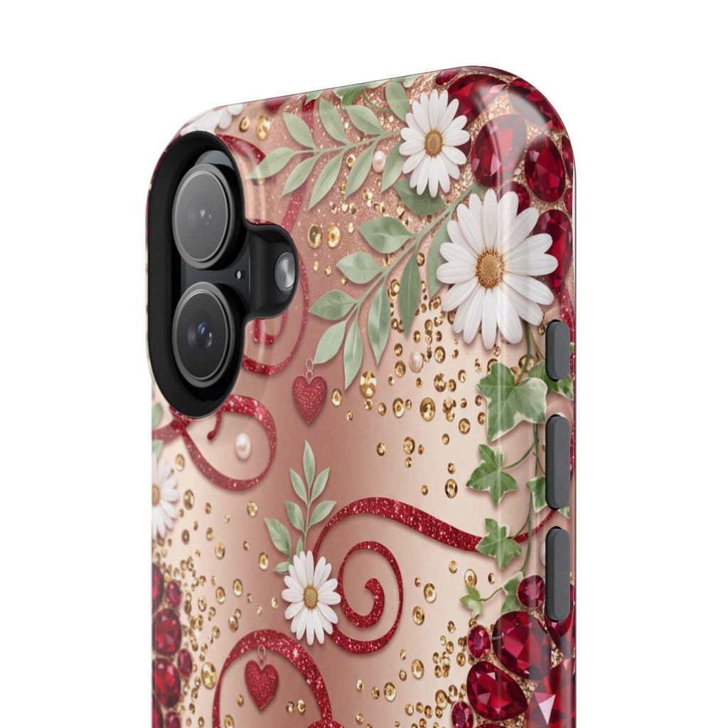 Personalized Vintage Floral Teacher Phone Case — Wireless Charging Cover