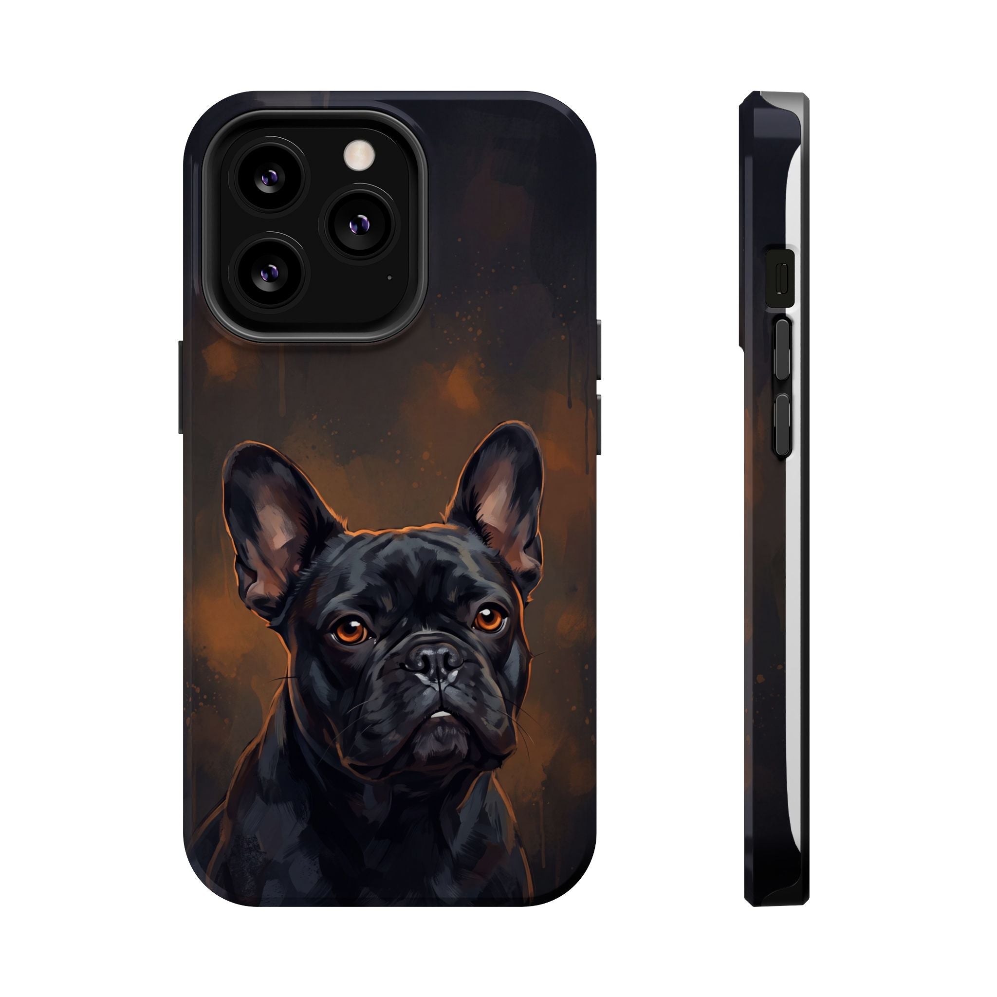 French Bulldog Portrait Phone Case — Impact-Resistant Wireless Charging Cover