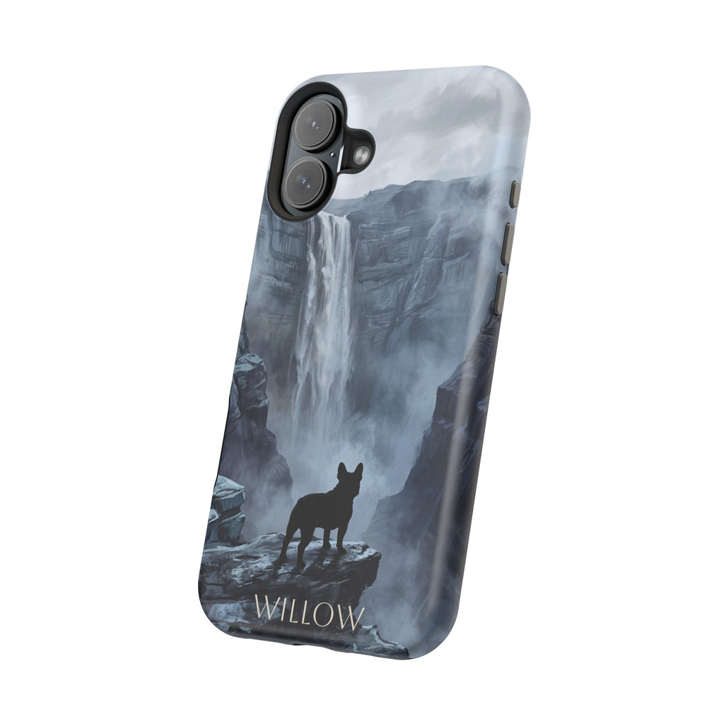 Personalized French Bulldog Misty Waterfall Phone Case — Wireless Charging Cover